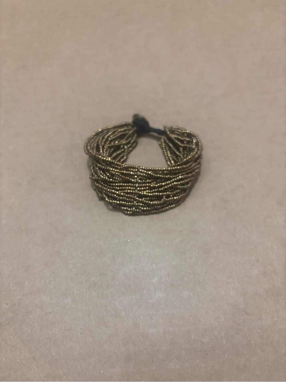 INK+ALLOY Multi-Strand Brass Seed Bead Bracelet Boho